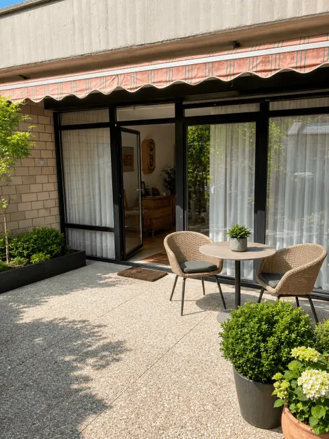 Terrasse zur Wohnung KI generiert