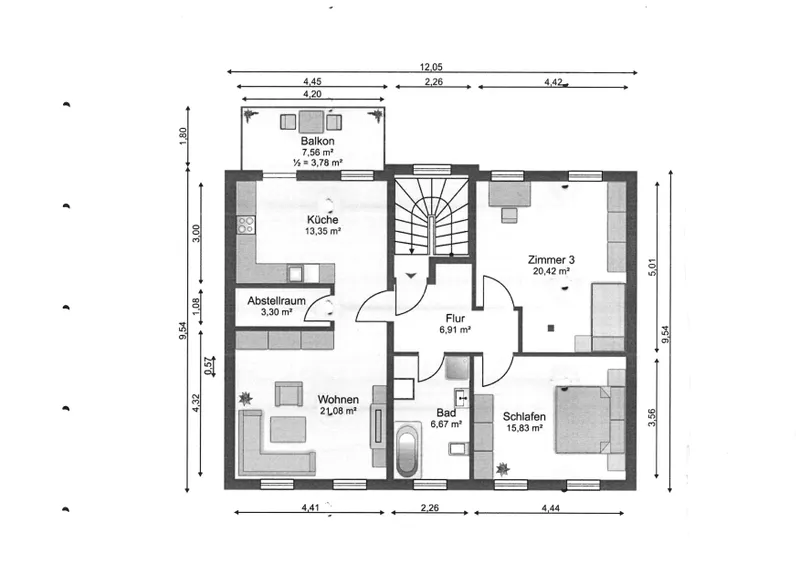 Erstklassige 3-Zimmer Wohnung mit Balkon in der Werdervorstadt zu mieten! - Foto 2