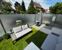 Lounge-Ecke im Garten