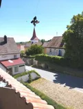 Blick vom Balkon zum Ort