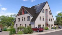 Ansicht mit Parkplatz