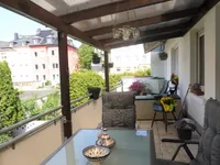Teilüberdachter Balkon