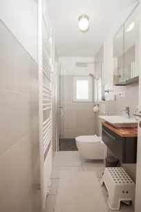 Gäste- WC mit Walk-In-Dusche