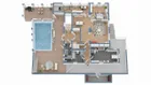 Grundriss Wohnung 2 + Visualisierung
