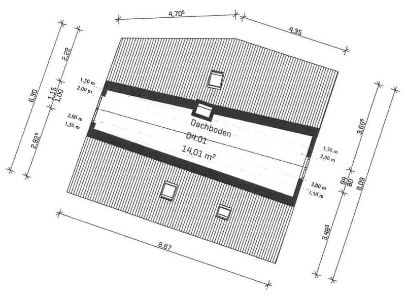 Grundriss Dachboden