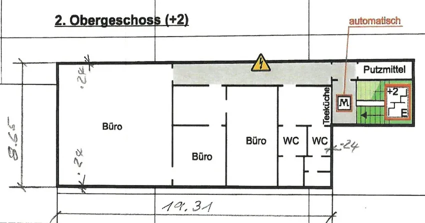 Grundriss untere Etage