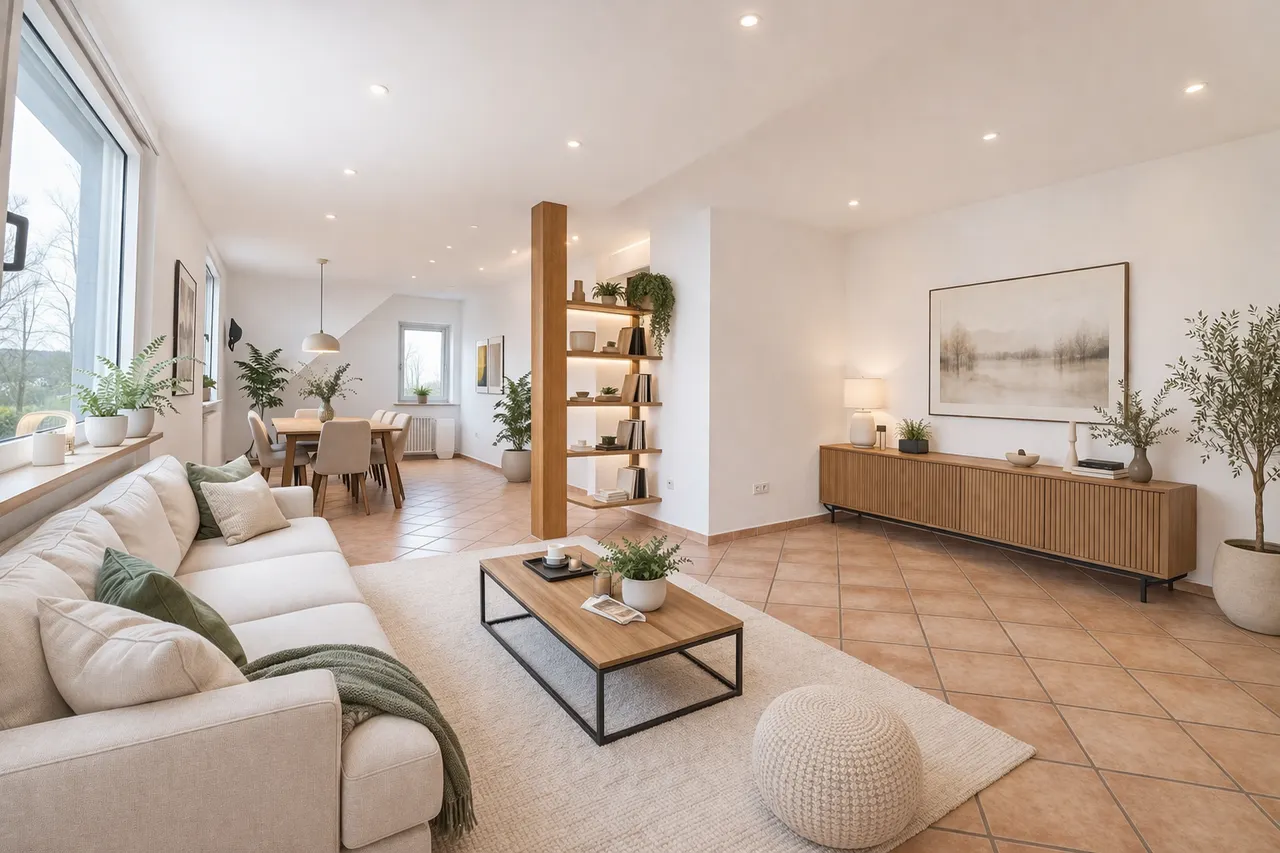 Helle ca. 80 m² große 2-Zimmer-Maisonettewohnung mit Spitzboden, Einbauküche und Tageslichtbad - Photo 1