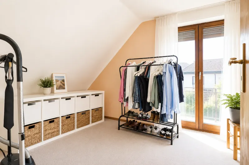 Arbeitszimmer mit Balkonzugang