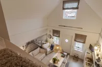 Blick vom Schlafzimmer in den Wohnraum