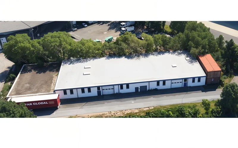 359 m² Lagerhalle mit großem Hallenrolltor zu vermieten – kein KFZ –