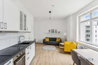 Wohnzimmer mit Küche