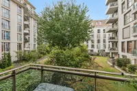Balkon in den ruhigen Innenhof