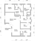 Ebenerdige Raumaufteilung