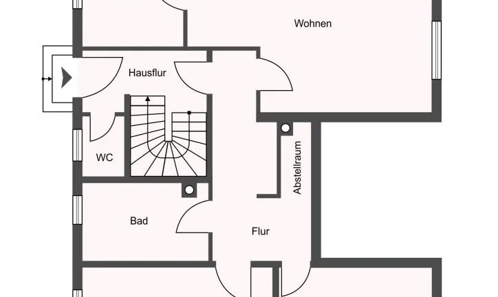 Grundriss-Skizze EG-Wohnung