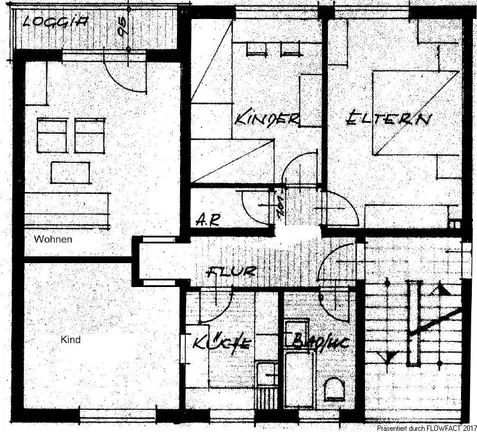 Grundriss: 4-Zimmerwohnung