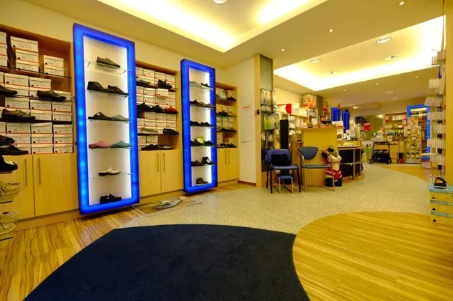 Schuhgeschäft Innenansicht