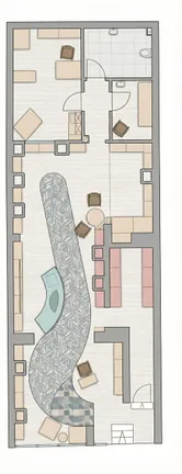 Grundriss mit Lounge-Bereich