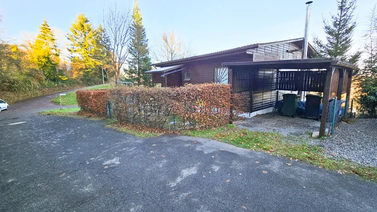 Vorderansicht mit Carport 