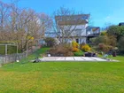 Blick vom Garten aufs Haus