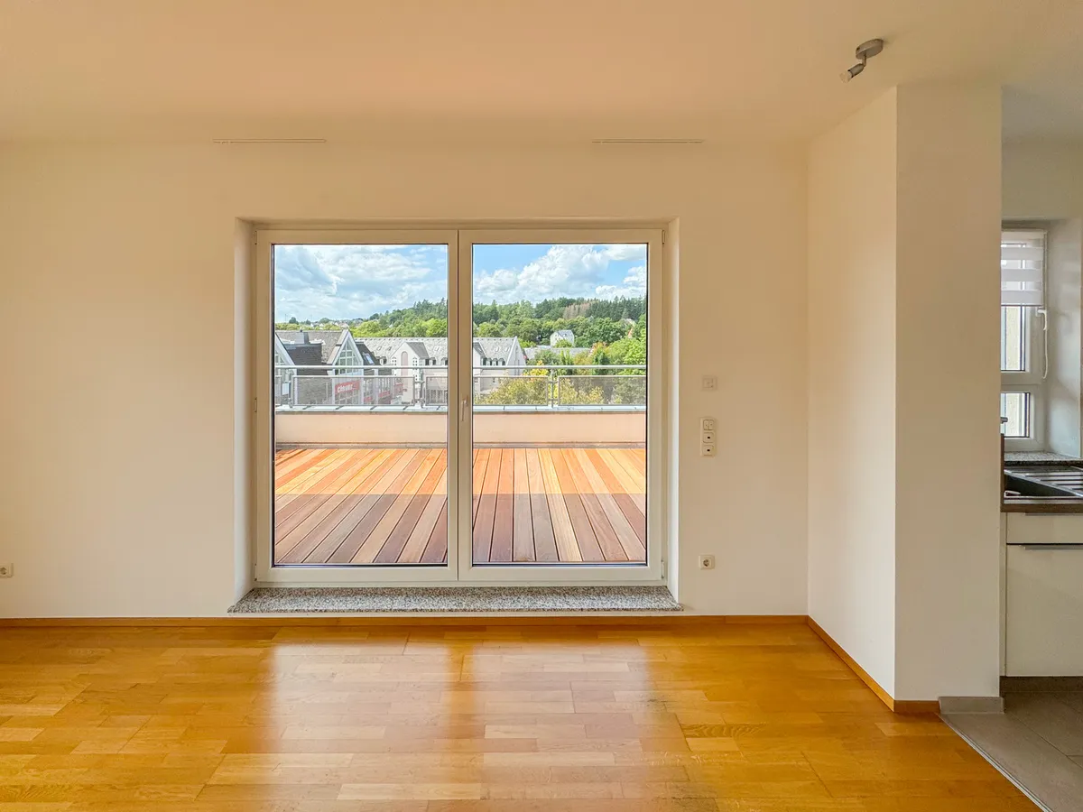 Blick auf die Dachterrasse
