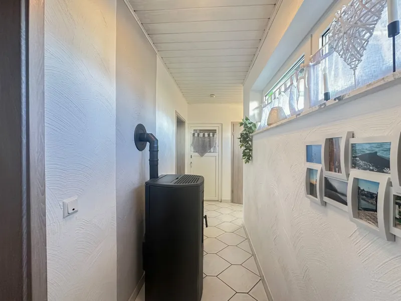 EG Flur mit Pelletofen Anbau