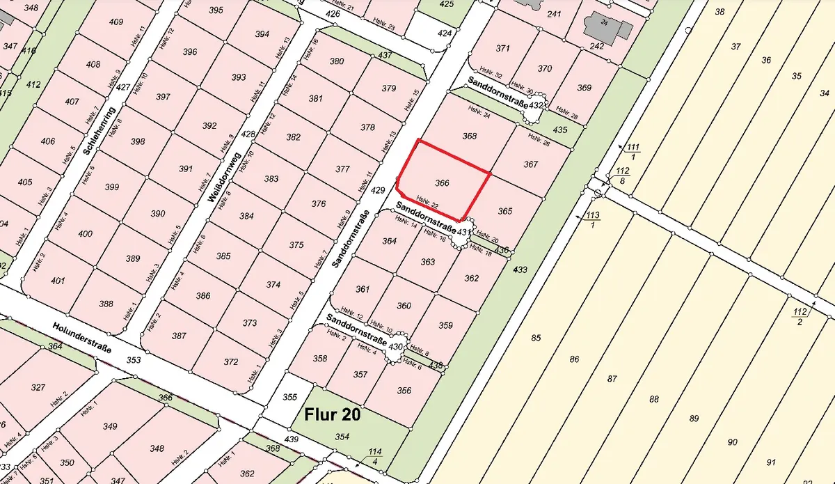 Flurkarte Sanddorn 22