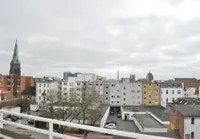 Blick vom Balkon des Leerstandes 5. OG links