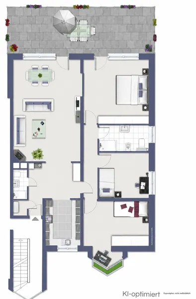Grundriss 3 Schlafzimmer