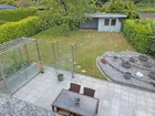 Blick in den Garten aus dem DG