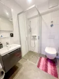 Gäste-WC mit ebenerdiger Dusche