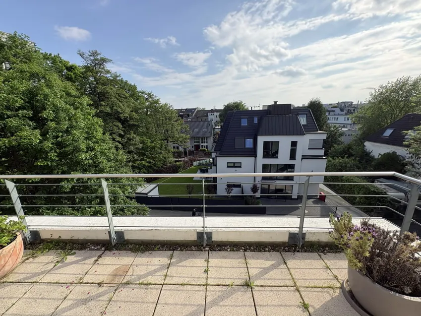 Blick vom Balkon Richtung Mühlengraben
