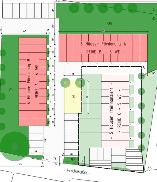 Übersichtsplan, Reihe A  und  Reihe B