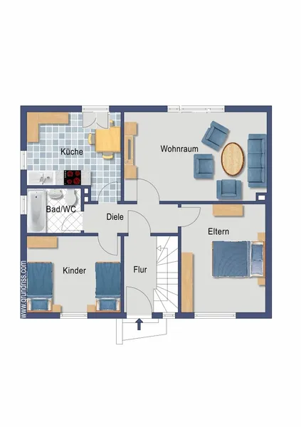 Grundriss: Erdgeschoss