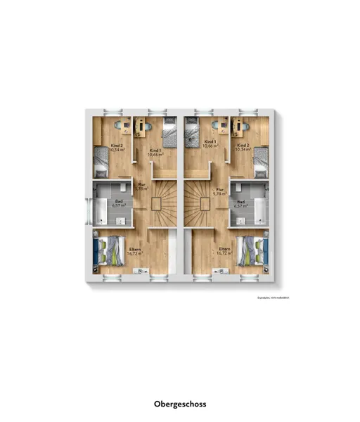 Obergeschoss rechte Hälfte