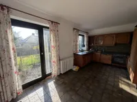 Essküche mit Ausgang Garten 