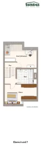 Grundriss: Ebene 6 und 7