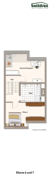 Grundriss: Ebene 6 und 7