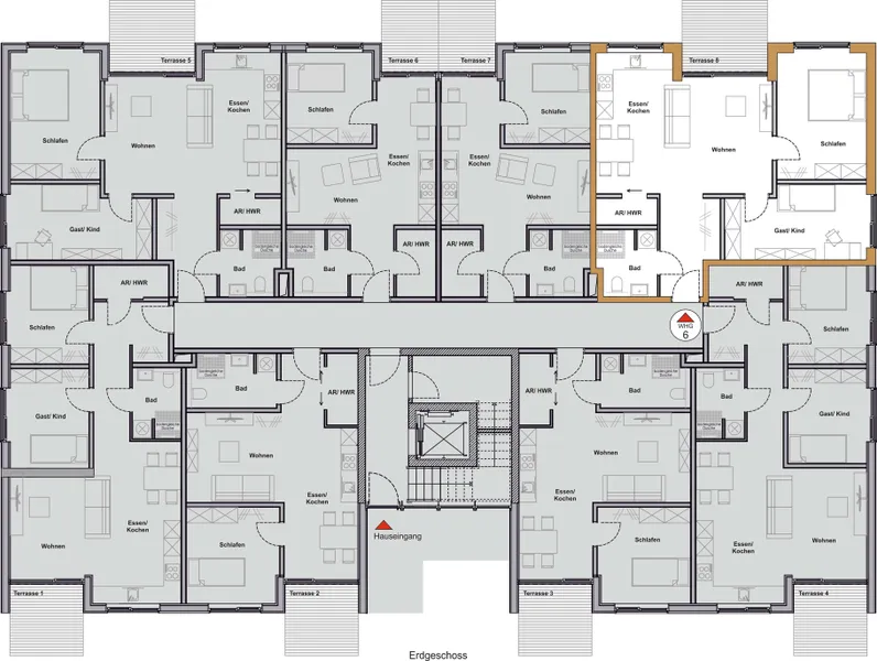 Grundriss Wohnung Nr. 6