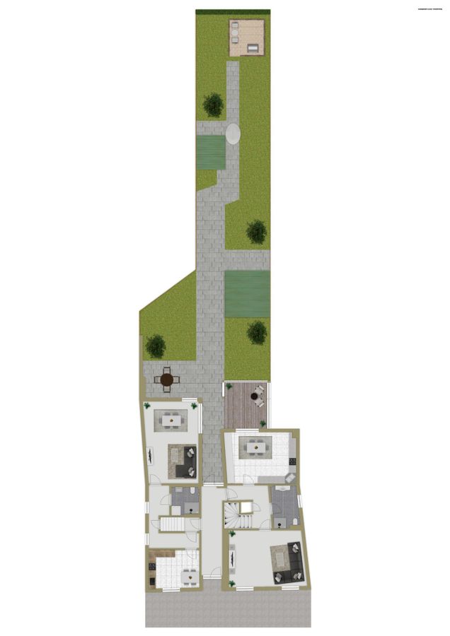 Erdgeschoss und Außenbereich