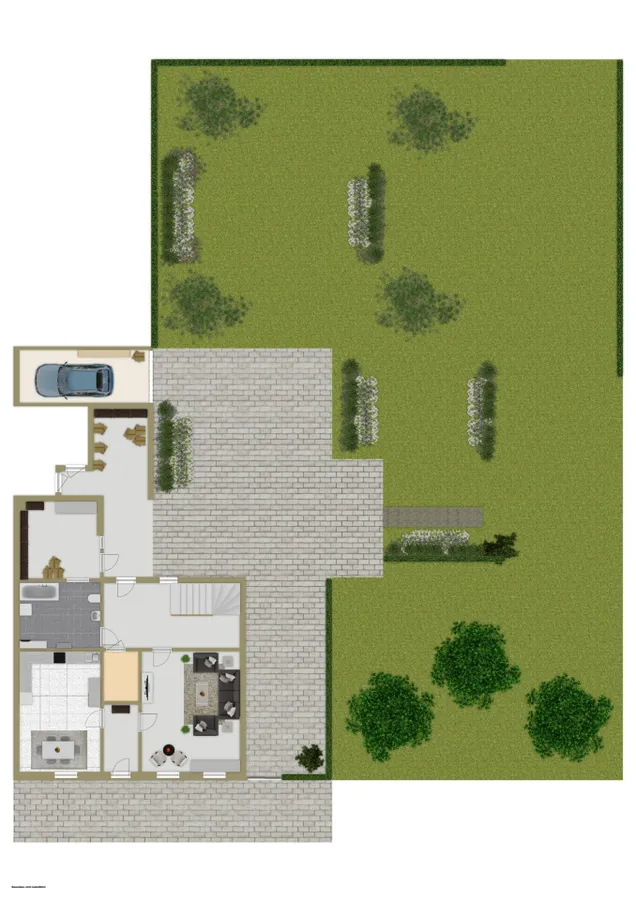 Erdgeschoss und Außenbereich