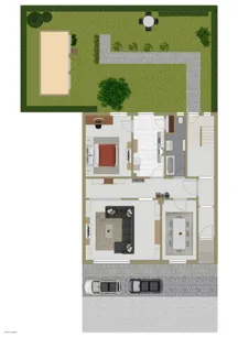 Erdgeschoss und Außenbereich