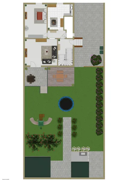 Erdgeschoss und Außenbereich