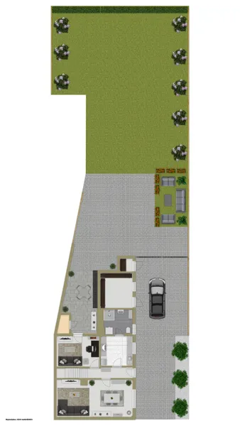 Erdgeschoss und Außenbereich