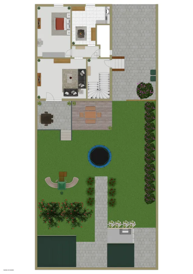 Erdgeschoss und Außenbereich