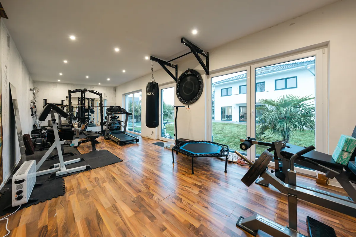 Gartenhaus Fitnessraum