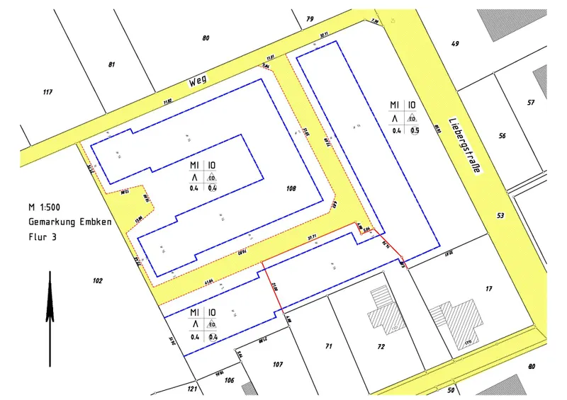 Lageplan Bebauung Beispiel