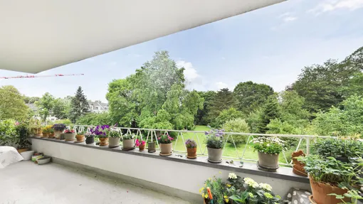 Balkon Gartenseite