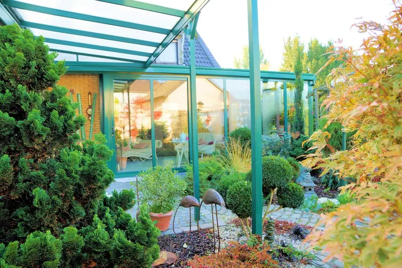 Blick zum Wintergarten