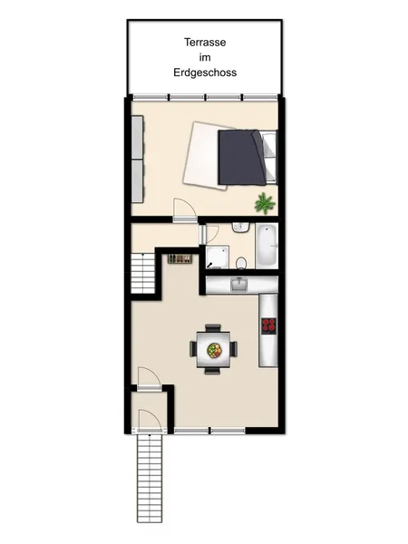 Grundriss Wohnung Teil EG und DG