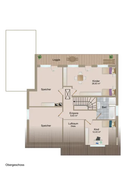 Grundriss Obergeschoss